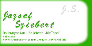 jozsef sziebert business card